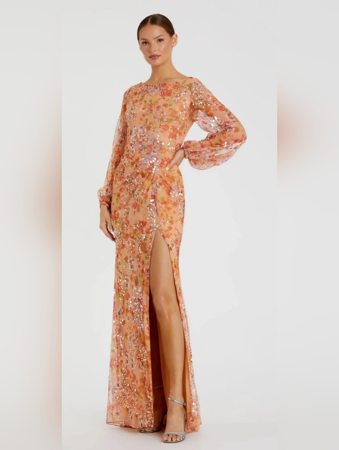 Mac Duggal Floral Long Gown 93547 Size 24